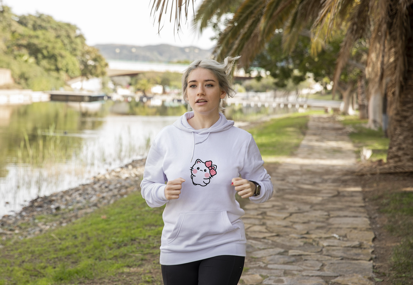 Sweet Bow Kitty Oversized Hoodie 🎀