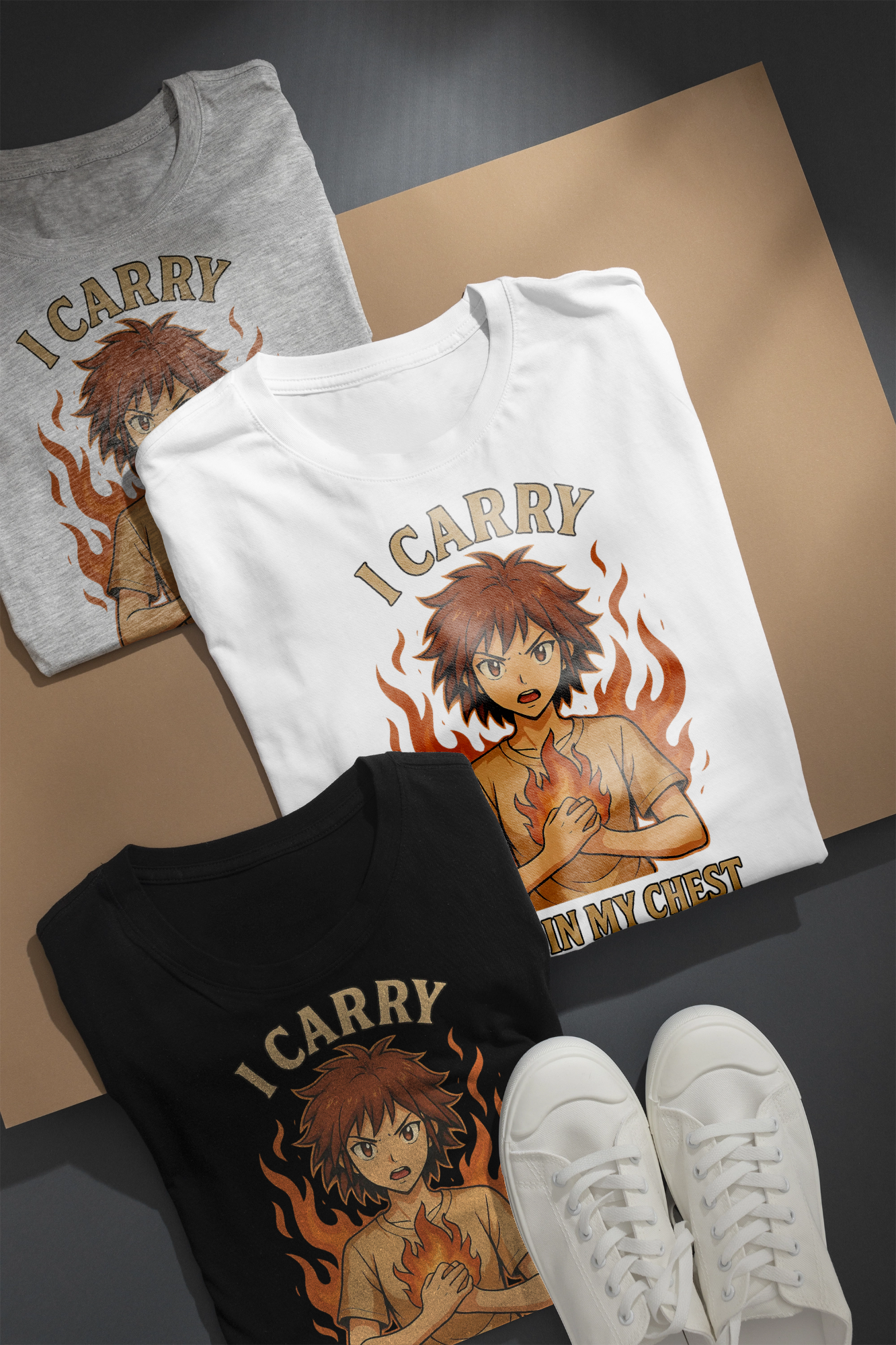 I Carry Fire In My Chest Shirt – Unisex Anime Graphic Tee
