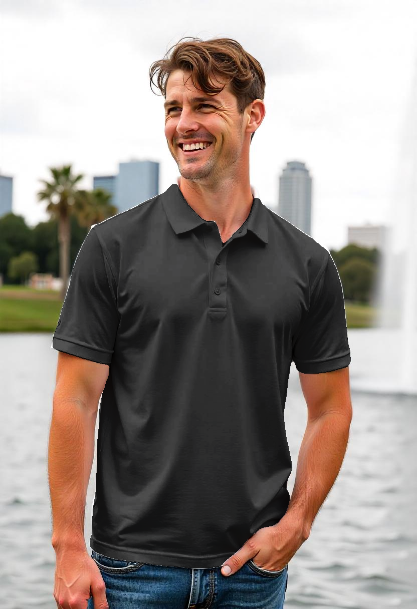 Black Men's Polo